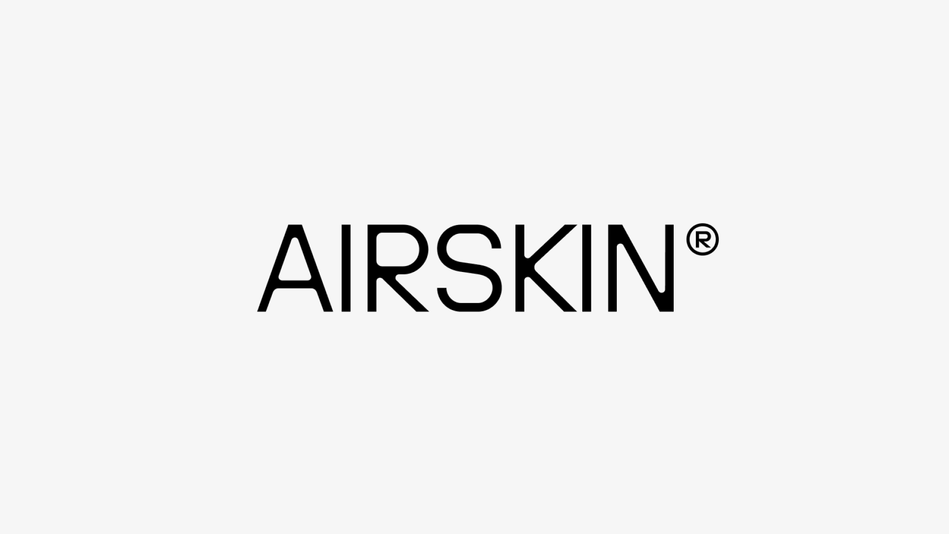 Logo von AIRSKIN®, schwarze serifenlose Schrift auf weißem Hintergrund.